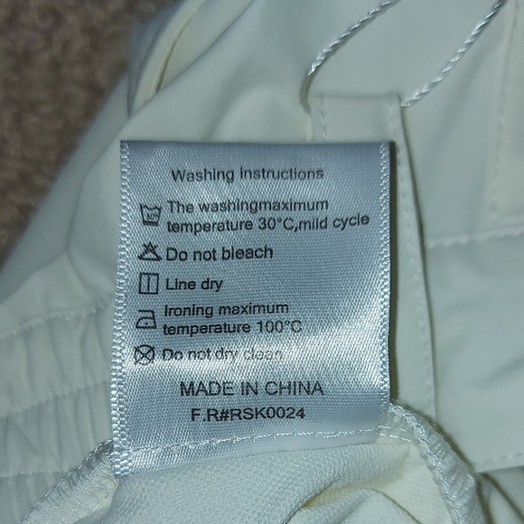 Men's Flat Front Shorts in White - Picture 6 of 7